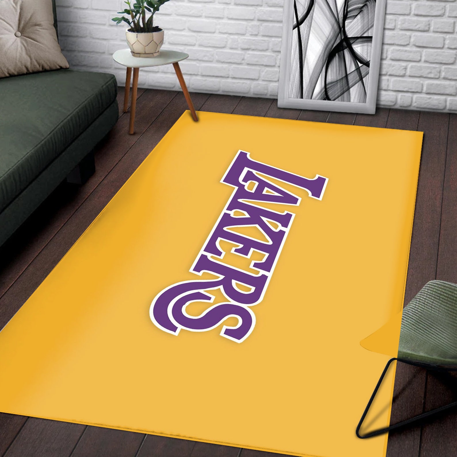 ALFOMBRA DE ÁREA DE BALONCESTO DE LA LAKERS Alfombra de la | Etsy