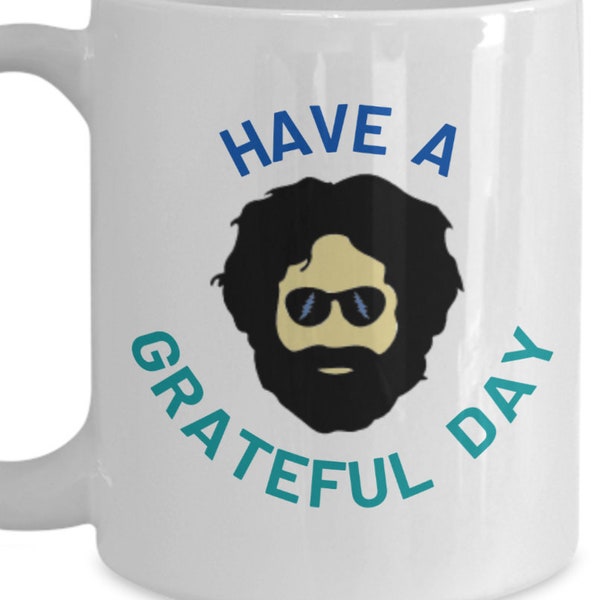 Grateful Dead Mug Deadhead Gifts Grateful Dead Gifts Grateful Dead Art Jerry Garcia Coffee Mug Jerry Garcia Hand Print Grateful Dead Ceramic