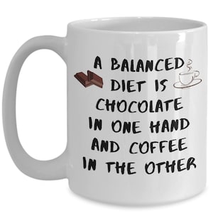Coffee And Chocolate Mug Coffee Lover Mug Chocolate Lover Gifts Sarcastic Coffee Mug Funny Mugs For Wife Funny Gifts For Women Friends Mugs