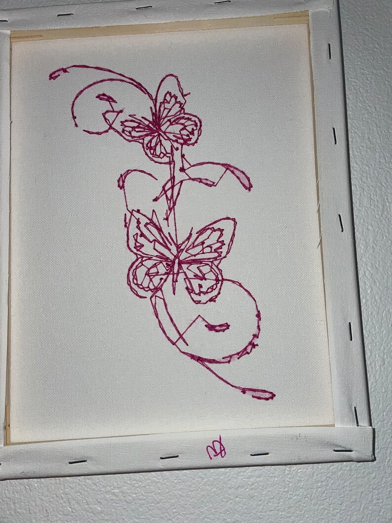 Embroidery on Canvas Etsy