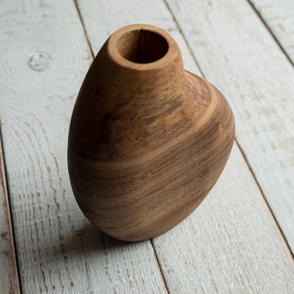 Minimalist Decorative Wooden Vase, Solid Walnut hardwood, Bespoke Home decor