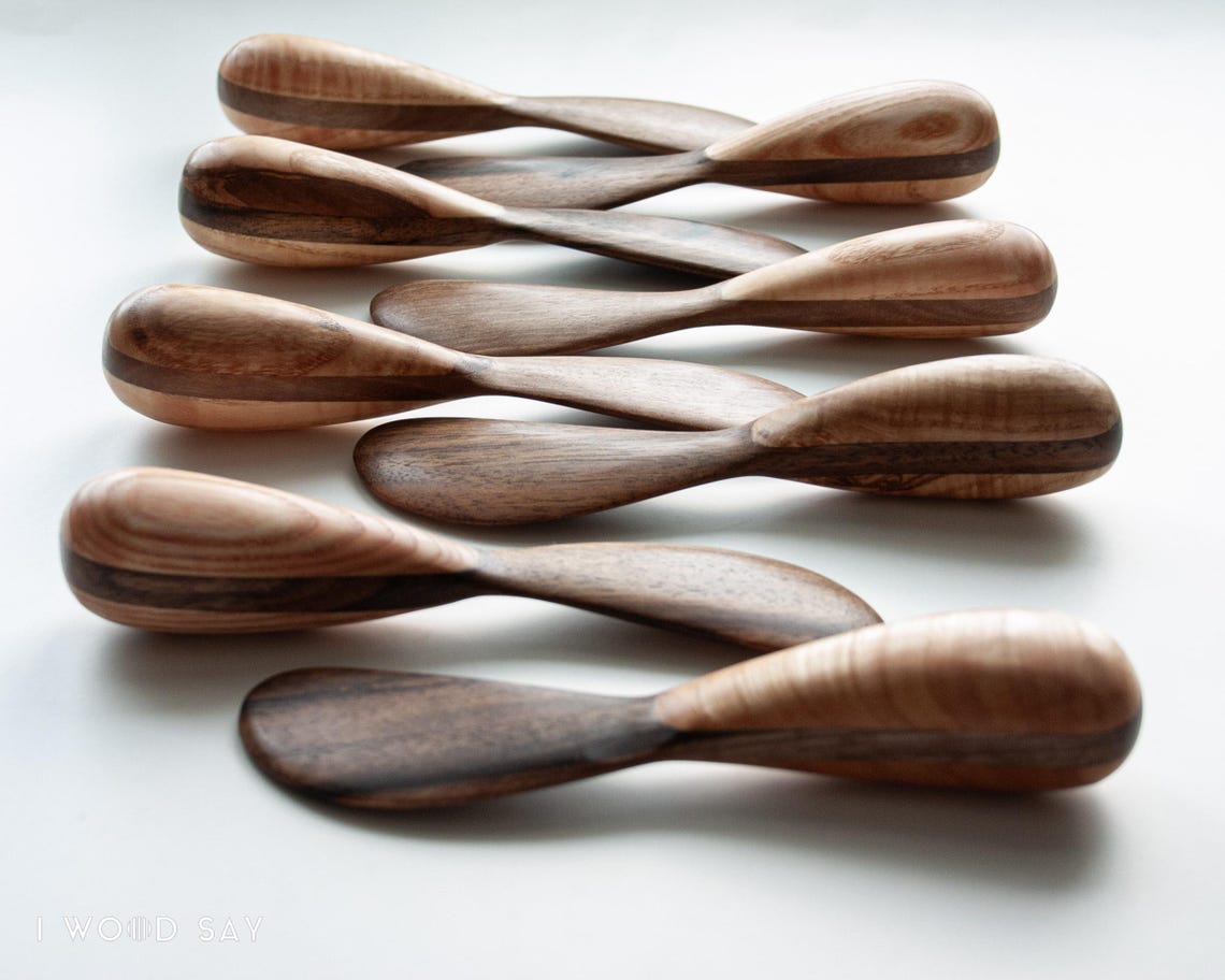 Wooden Butter Spreader, Handcrafted Unique Kitchen Tools, Combined ...