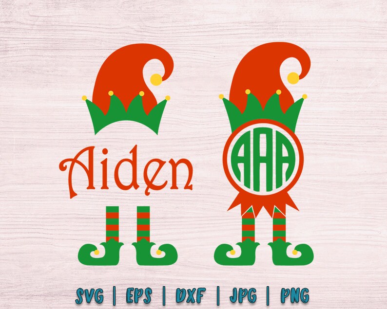 Download Elf Monogram Svg Elf Svg Christmas Elf Svg Elf Feets Svg Etsy