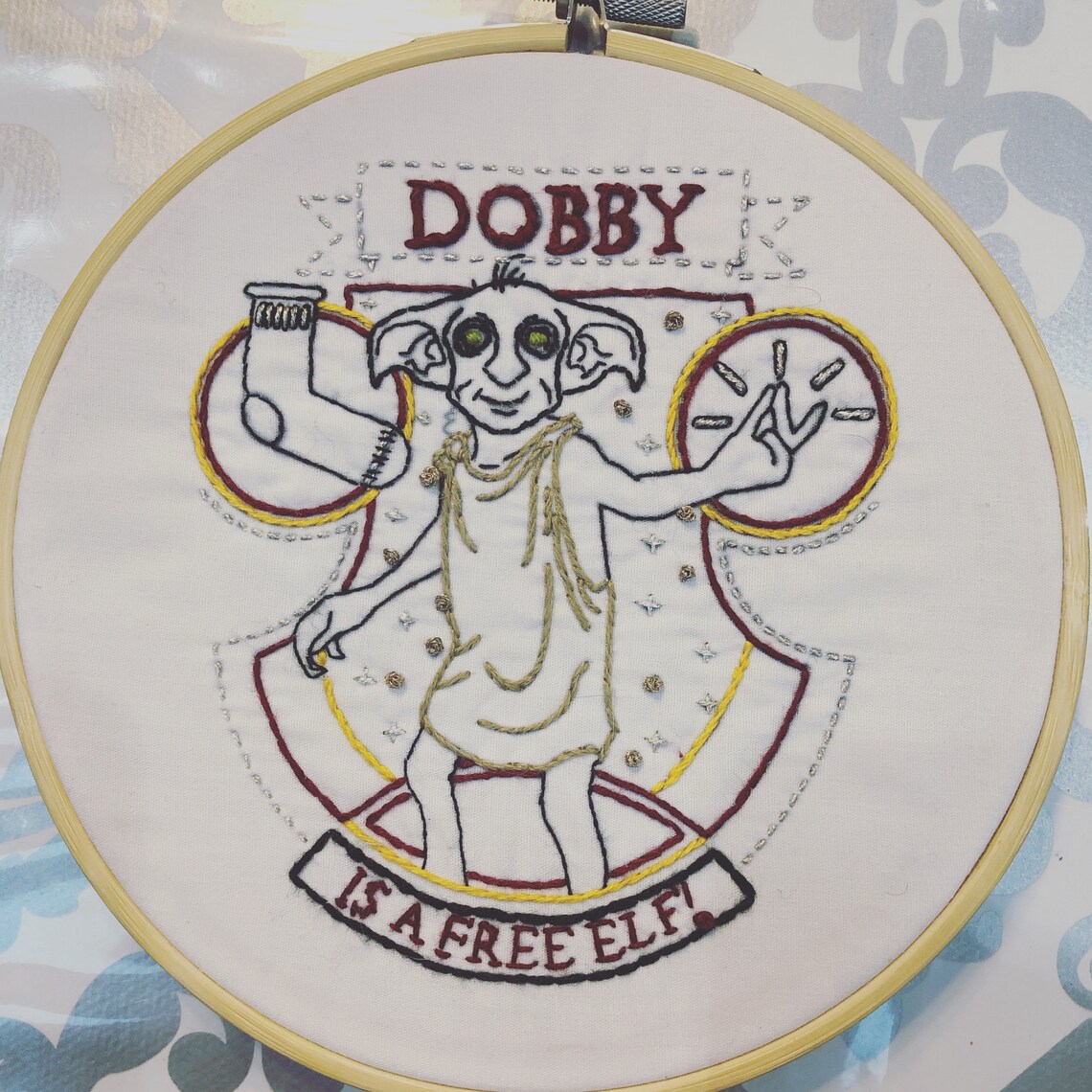 Harry Potter inspired Embroidery Dobby Etsy