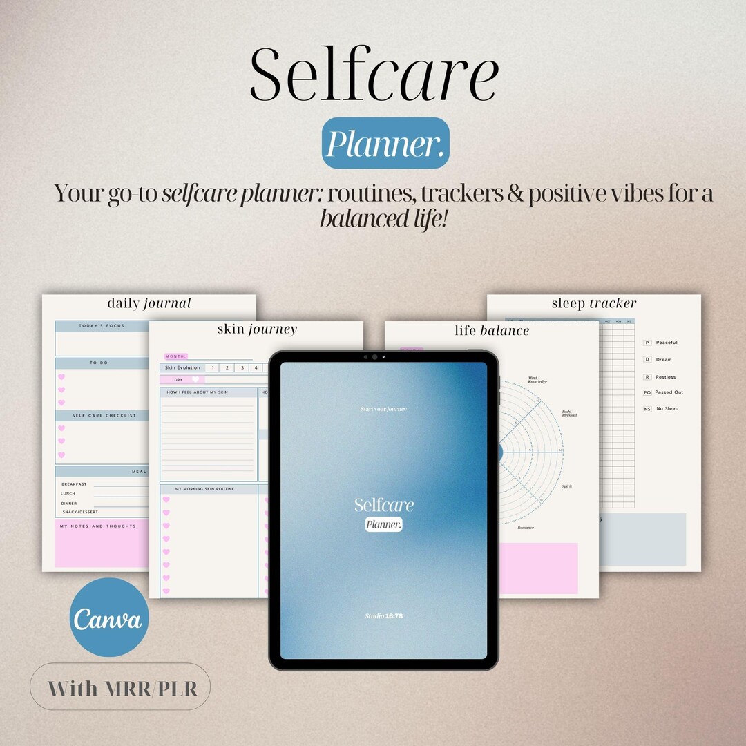 Self Care Planner Printable, Digital Mental Health Planner, Daily ...