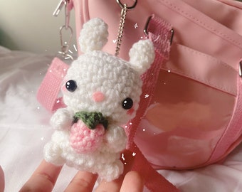Cute Mini Crochet Bunny Plush || Crochet Bunny Keychain || Crochet charm || Crochet bunny plush