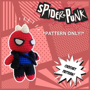 Spider-Punk Spider Verse gehaakt pluchepatroon!