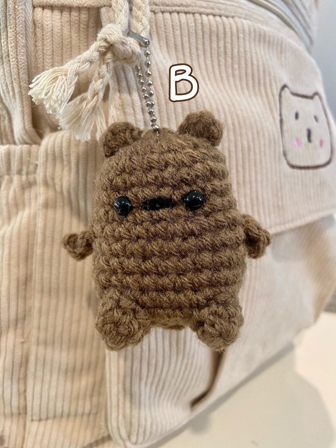 Bear Amigurumi Crochet Keychain | Etsy
