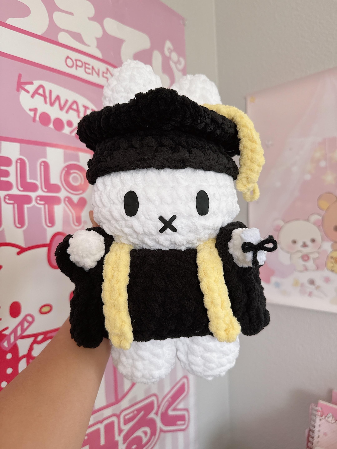 Custom Crochet Character Graduation Bunny – Handmade Plush Gift ...