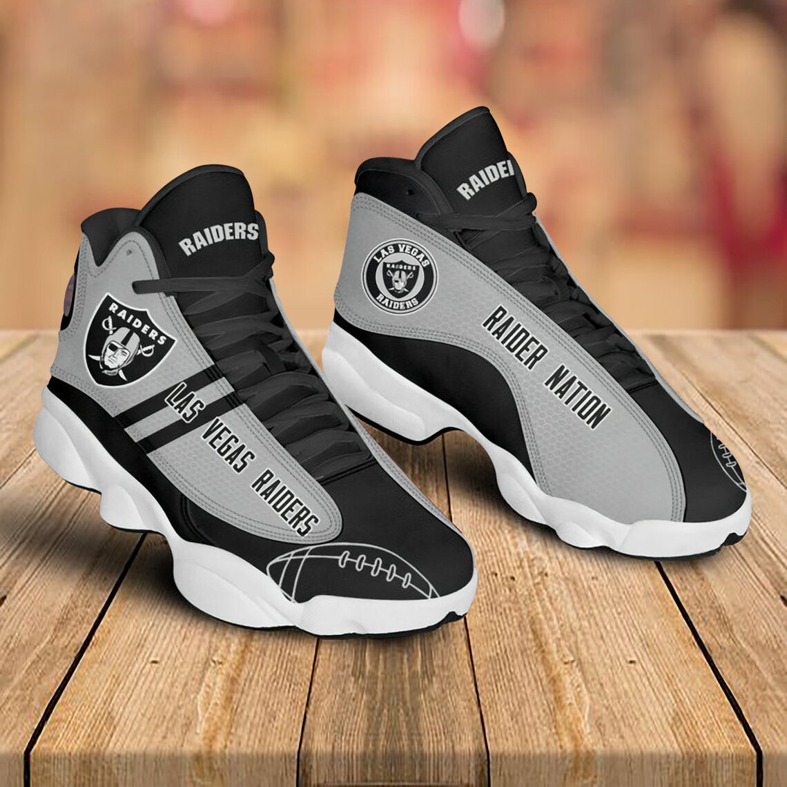 Las Vegas Raiders Air JD13 Las Vegas Raiders Shoes Las Vegas Etsy