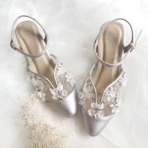 silver dress shoes for bridesmaids Silver Bridesmaid Heels