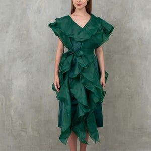 Layered Organza Overlay Dress, the Perfect Loose Gown for Layered Organza Overlay Dress, the Perfect Loose Gown for