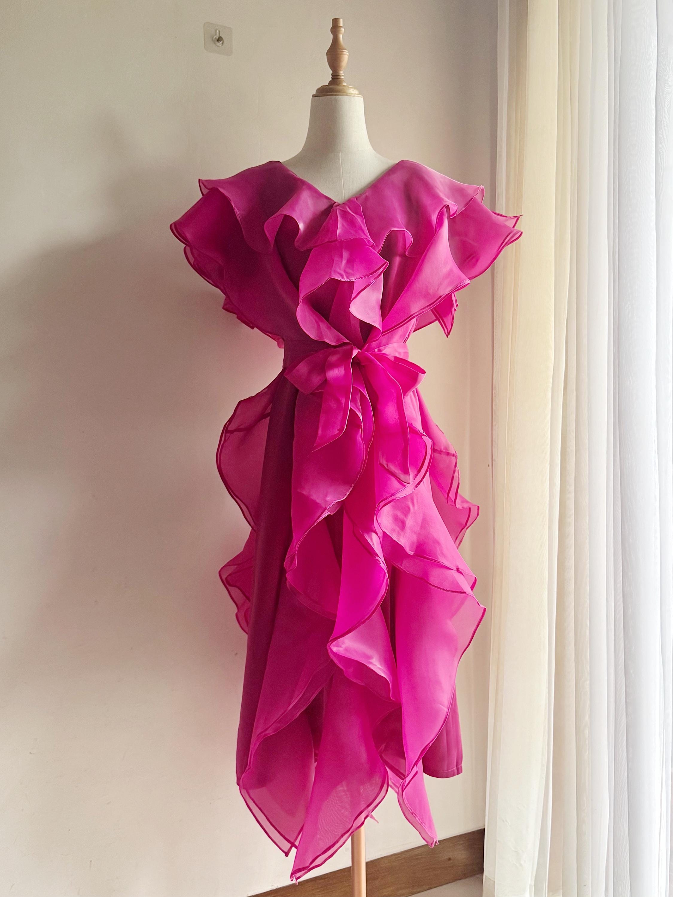 Organza Ruffle Dress - Etsy