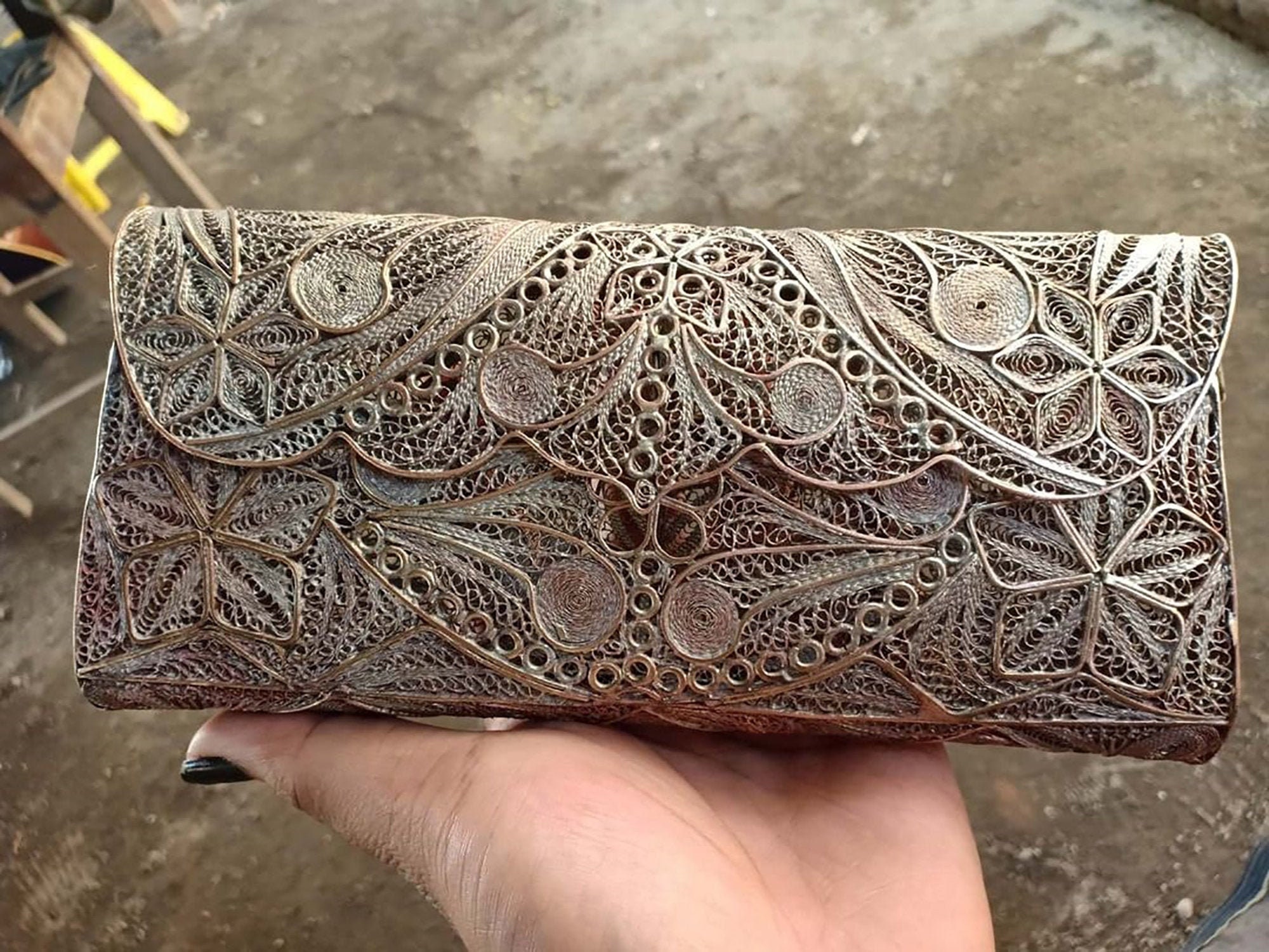 silver gold bag