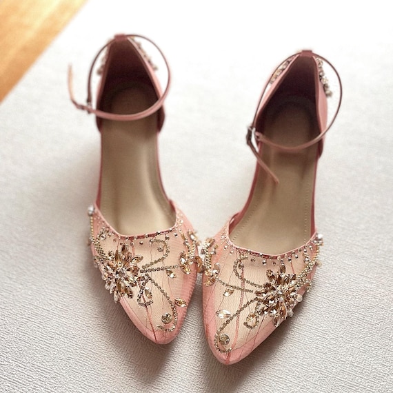 rose gold pointed heels