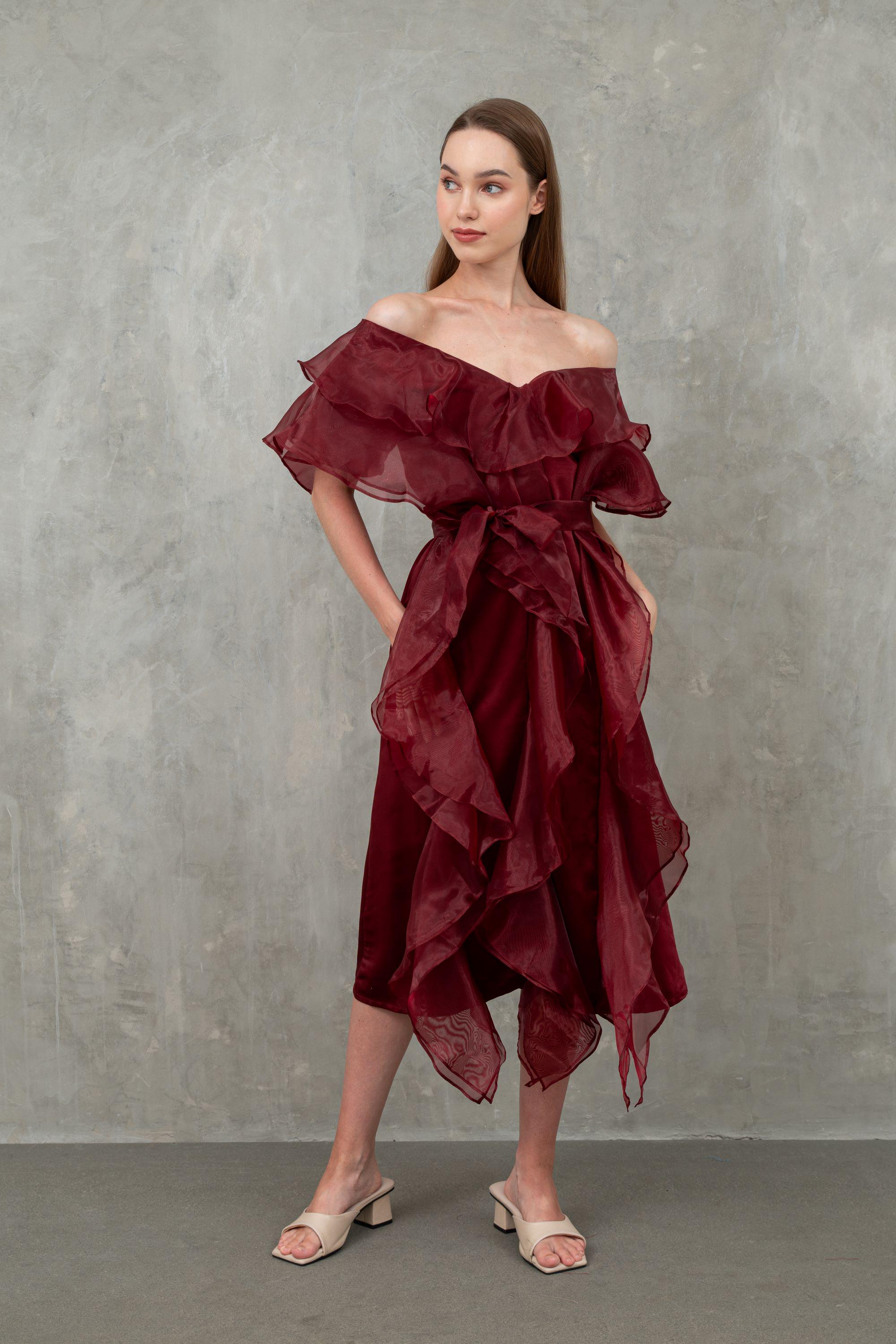 short multiway bridesmaid dress Short Fitted Dress By Poly USA 7020 L / Coral