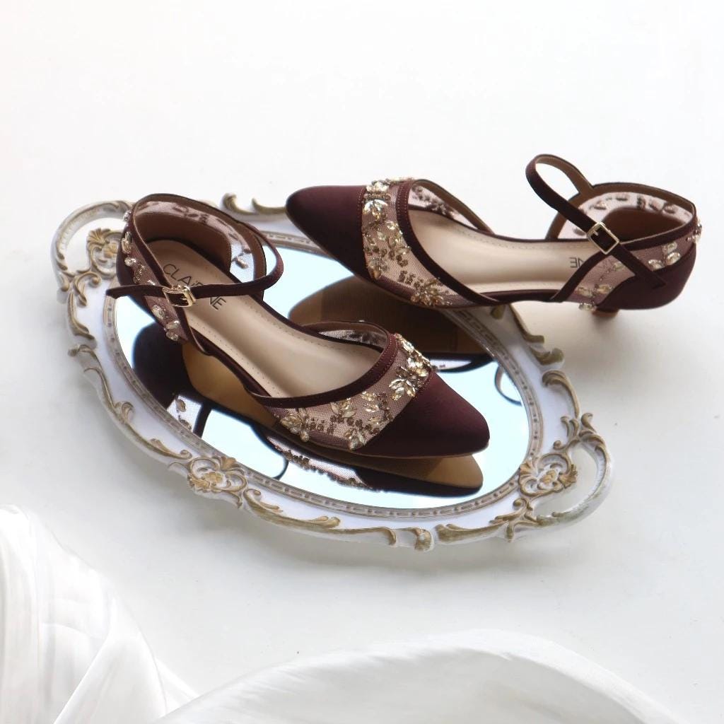 Escarpins Rochas Argent à Talons Chaton - Taille 38 (US 8) - Neufs Avec Emballage - Perles
