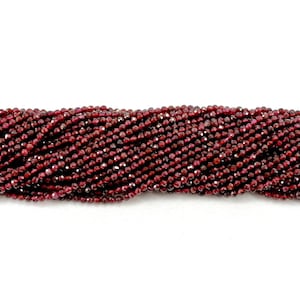 2/3/4MM Natural Faceted Red Garnet Beads Tiny Seed Small Loose Round Healing Energy Bead For Jewelry Making Bracelets Necklace Accessories