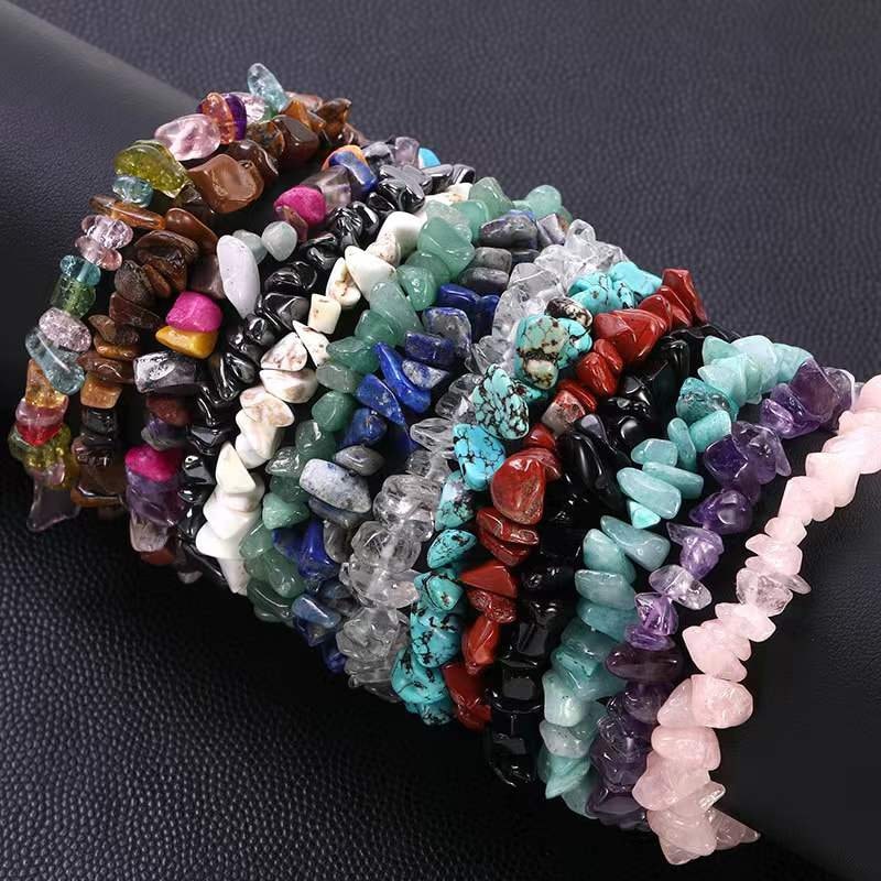LOCCY Bracciale In Pietra Naturale 6mm – Elasticizzato, Per Donna E Uomo – Scegli Tra Quarzo Rosa, Ametista, Occhio Di Tigre, Turchese E Altre Varianti