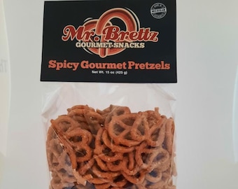 Pretzels gourmet picantes de 15 oz