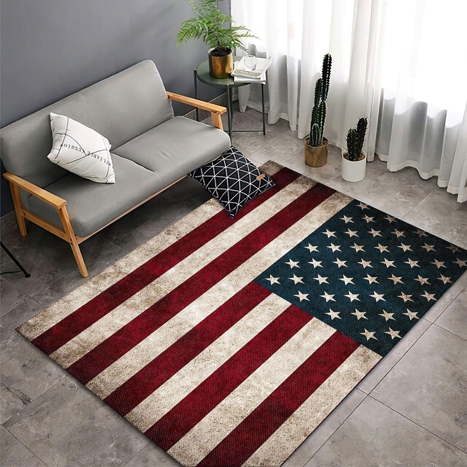 American Flag Rug USA Flag Decoration Floor Mat Gift For Etsy
