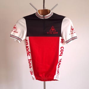 Vintage 90&#39;s retro simple short sleeve cycling jersey with, size S/L
