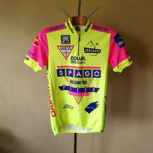 Vintage 1990 Spago pro cycling short sleeve Italian jersey, size XXL
