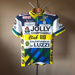 1989 Jolly Componibili - Club 88 Italian short sleeve professional cycling jersey, size L