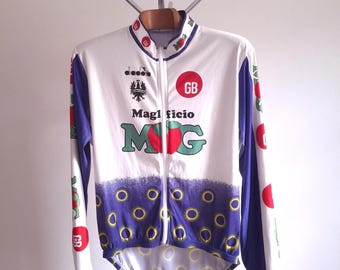 Mended 1994 MG - Technogym Italian professional cycling windbreaker, size L