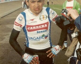1990 Maillot cycliste professionnel italien à manches courtes Carrera Vagabond, XXL - France