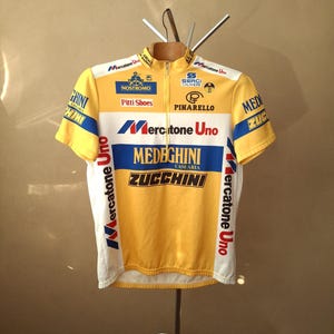 1993 Mercatone Uno - Medeghini - Zucchini professional Italian cycling short sleeve jersey, size XXXL