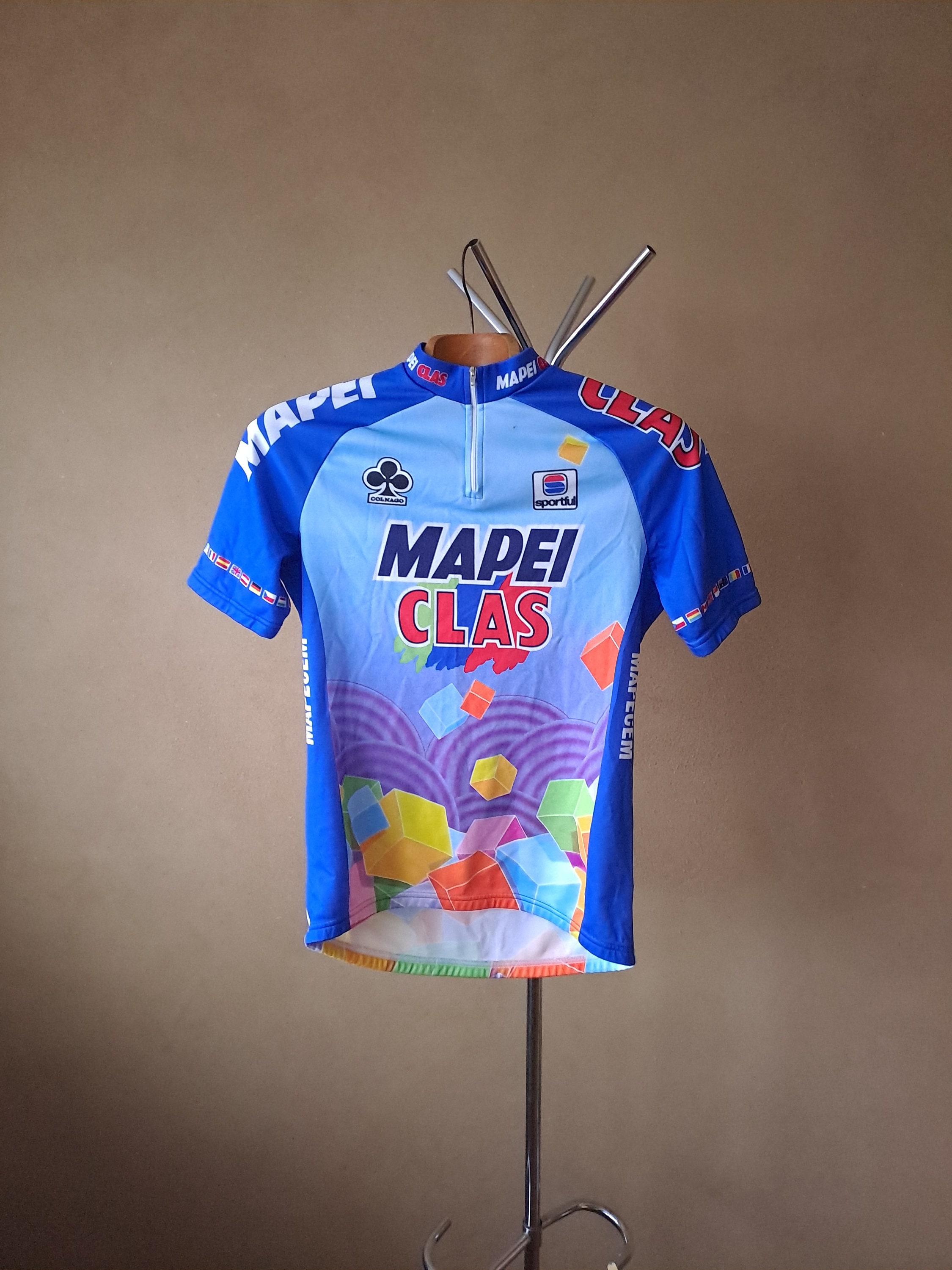 1994 Vintage Mapei Clas Italian Short Sleeve Professional Cycling Jersey Size L Etsy
