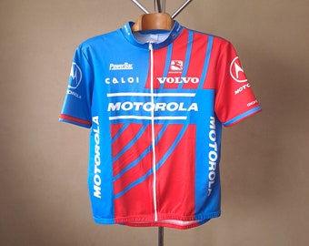 1995 Motorola italienisches Radtrikot kurzarm, Größe XL