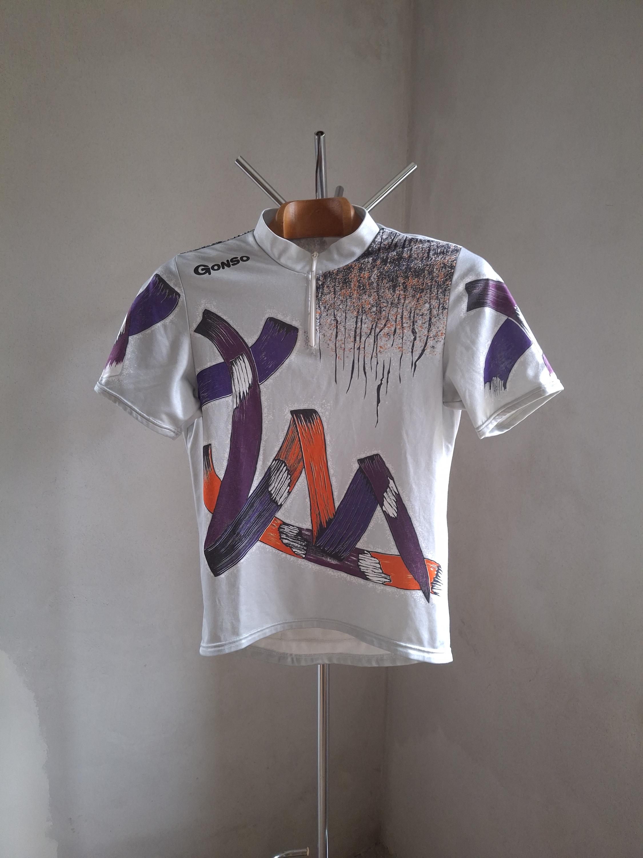 70s 1/4 Zip Cycling Shirt, Color Block Ringer Tee Striped T