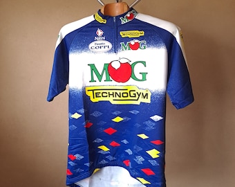Koszulka kolarska włoskiej drużyny MG Technogym z 1995 roku, rozmiar XXXL