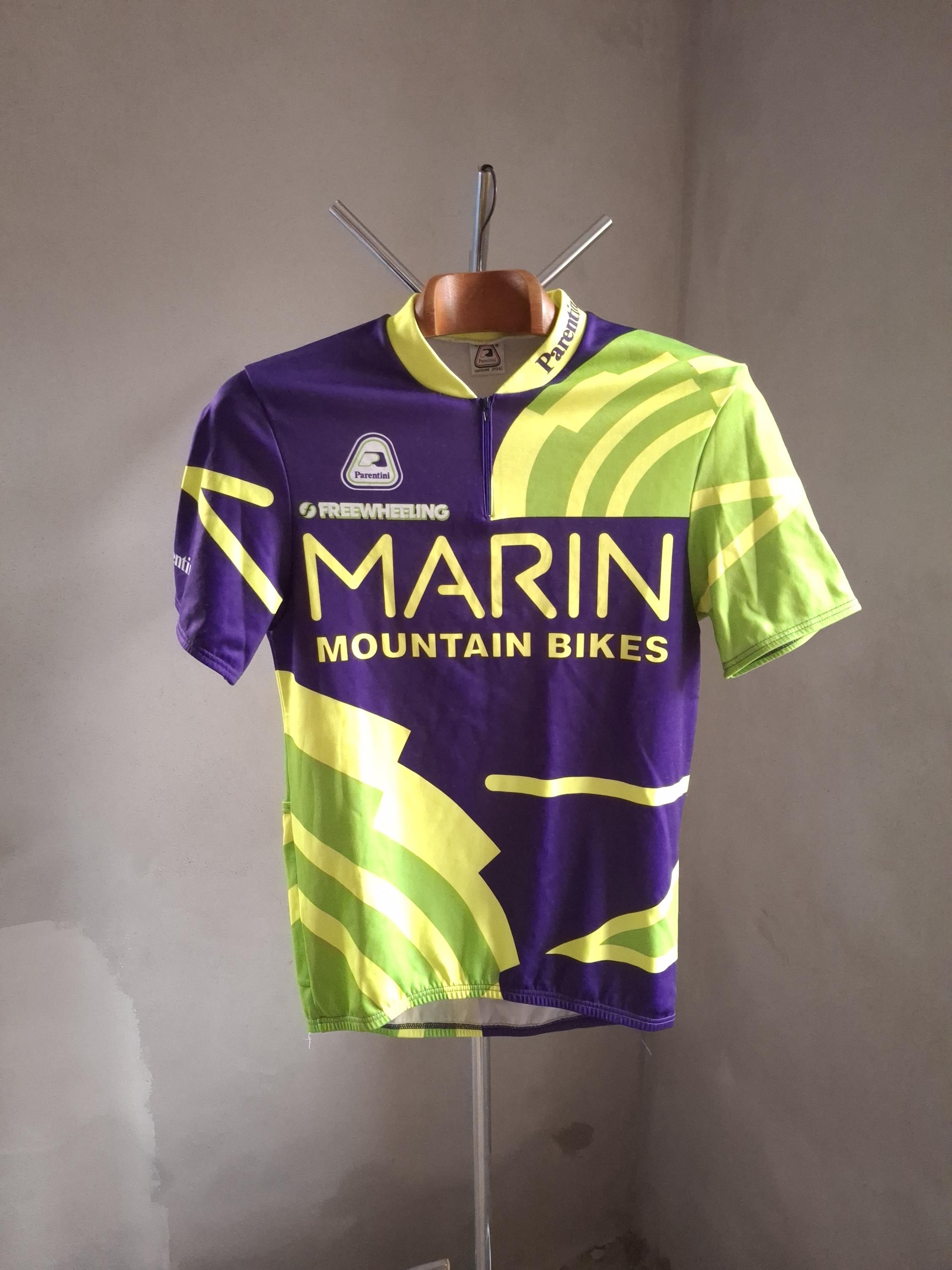 Vintage 90's English Marin MTB Purple Short Sleeve Cycling