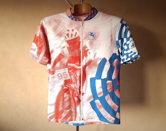 Vintage stylized Italian MTB short sleeve jersey, size XXL