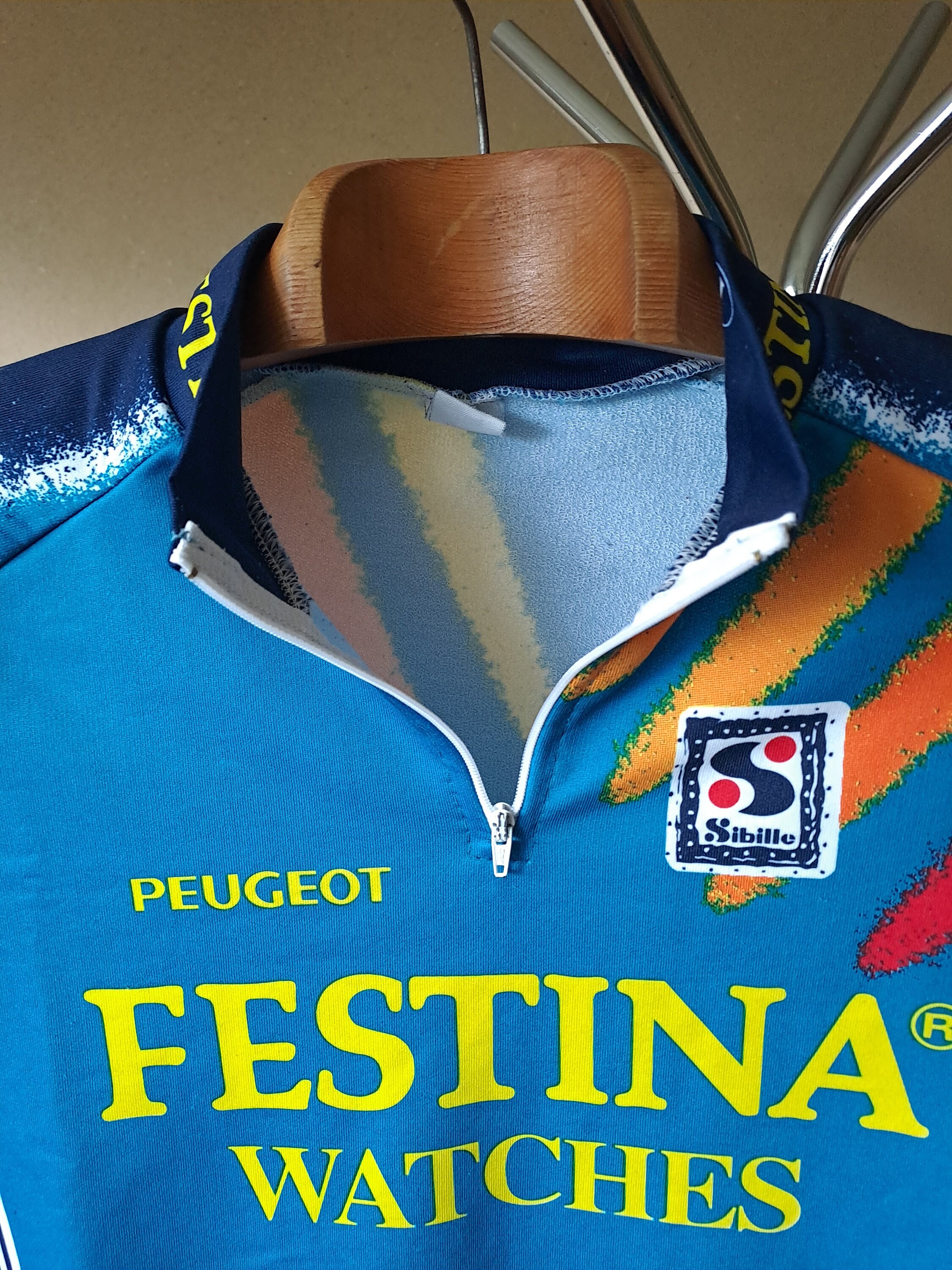 Maillot Cycliste Festina Vintage Virenque Sibille – Taille XXL/XXXL – Occasion