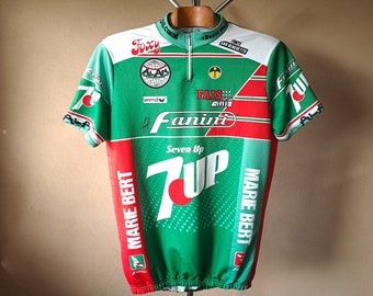 1988 Seven Up - Fanini professional Italian short sleeve cycling jersey, size XXXXL