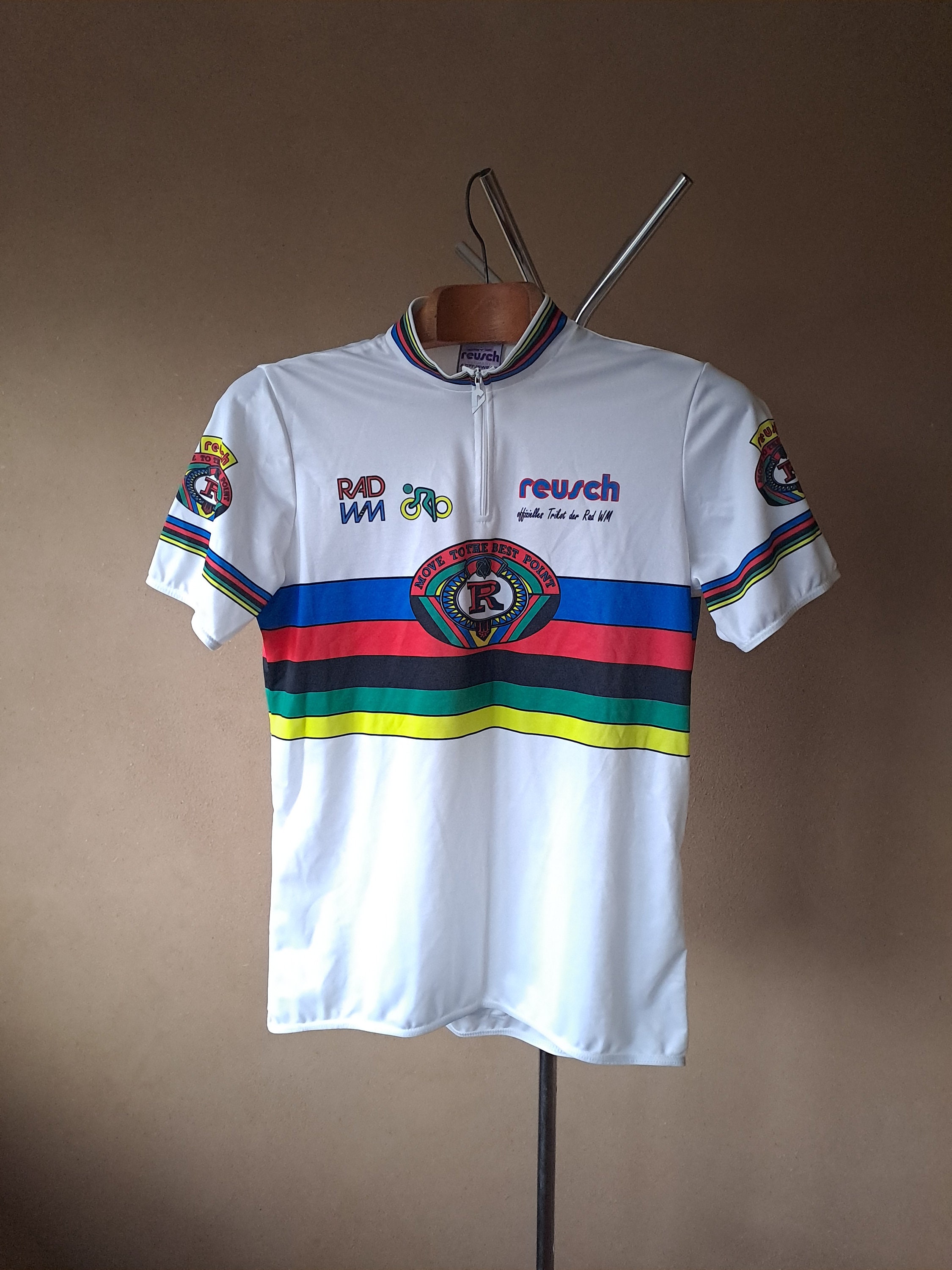 Official Cycling Jersey for The 1991 Cycling World Championships in Stuttgart, Germany, Short Sleeve, Size XL