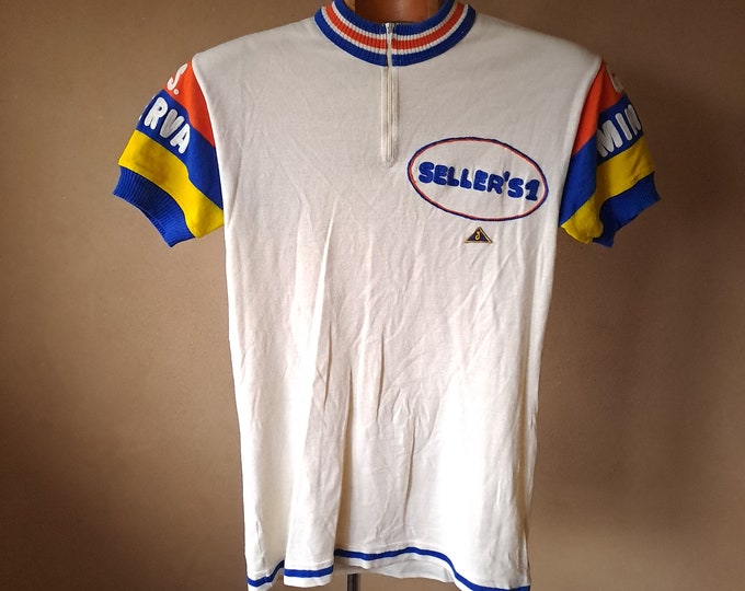 Vintage 70s La Grange Westwood Wool Cycling Jersey