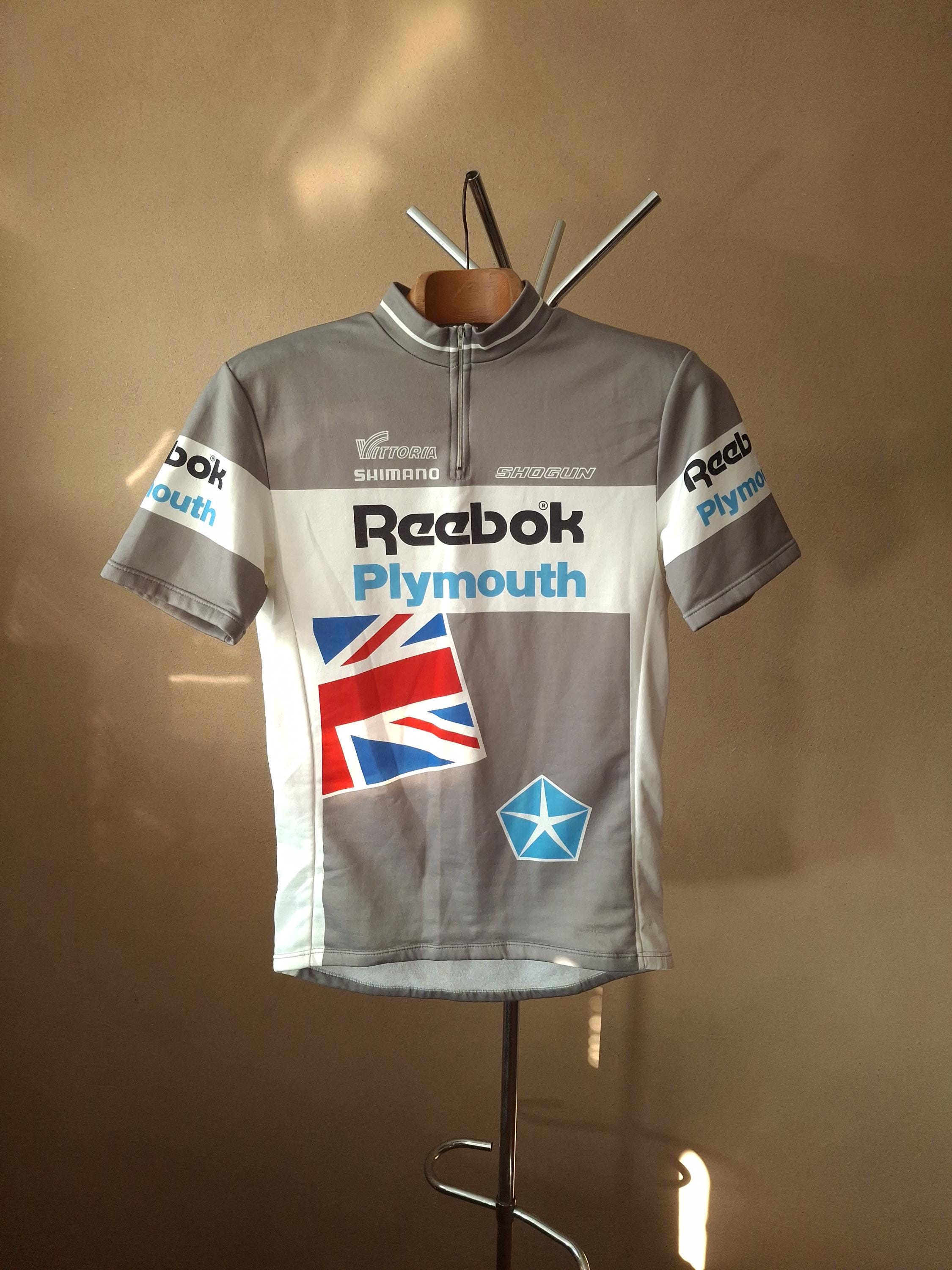 Vintage 80's Reebok - Plymouth Short Sleeve Italian Cycling Jersey
