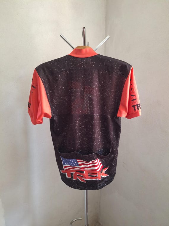 Maillot Cyclisme Vintage Trek USA – Colorblock Années 90 – Taille S – Homme/Femme