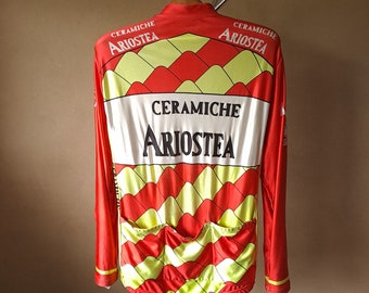 1991 Ceramiche Ariostea Long Sleeve Pro Cycling Jacket, Size XL