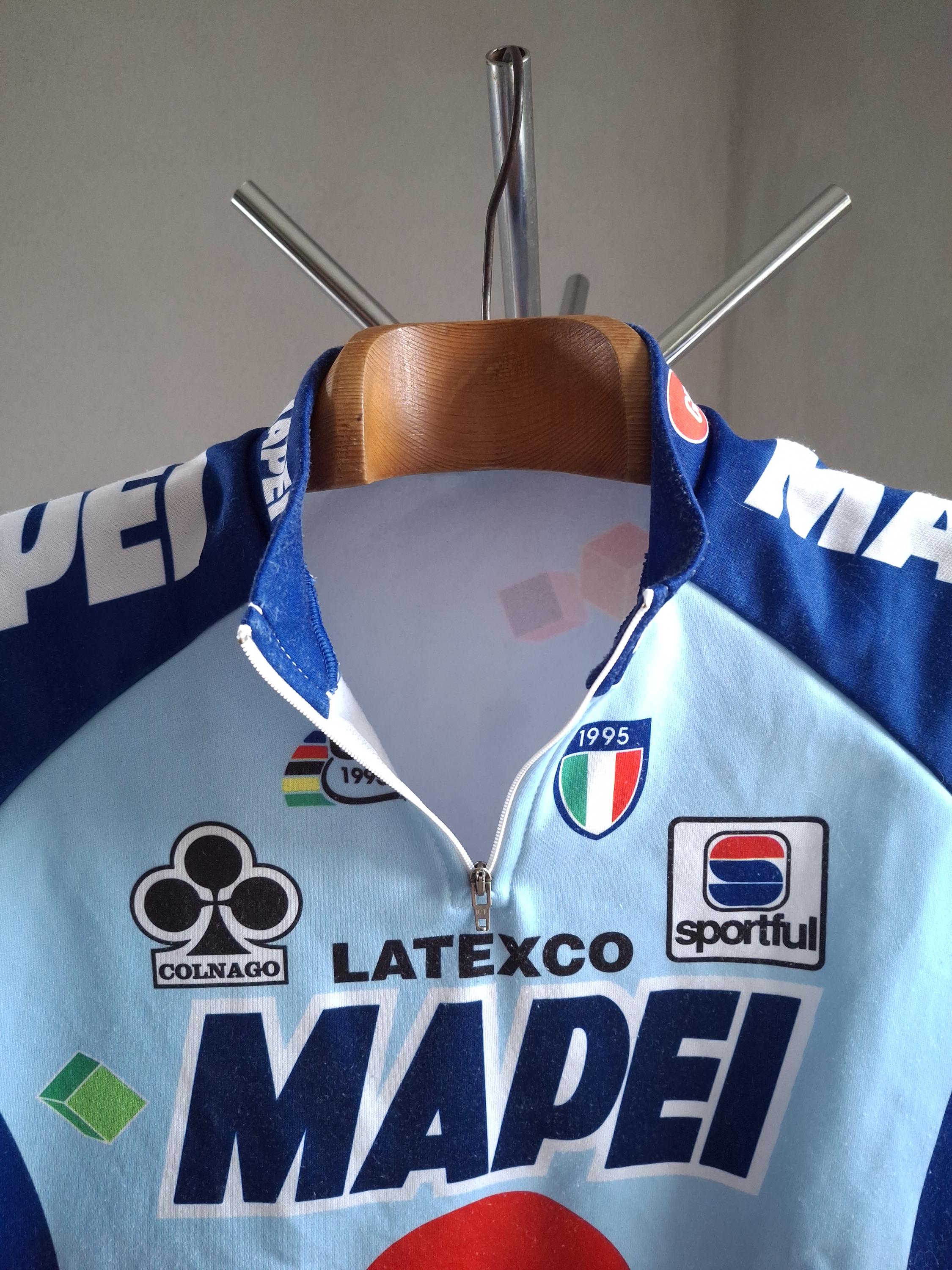 Maillot Vintage Mapei GB 1996 – Sportful, Taille M, Cyclisme, Multicolore