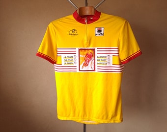 Vintage 90er Jahre La Poste - Rominger Classic Kurzarm Radtrikot aus Italien, Größe XL