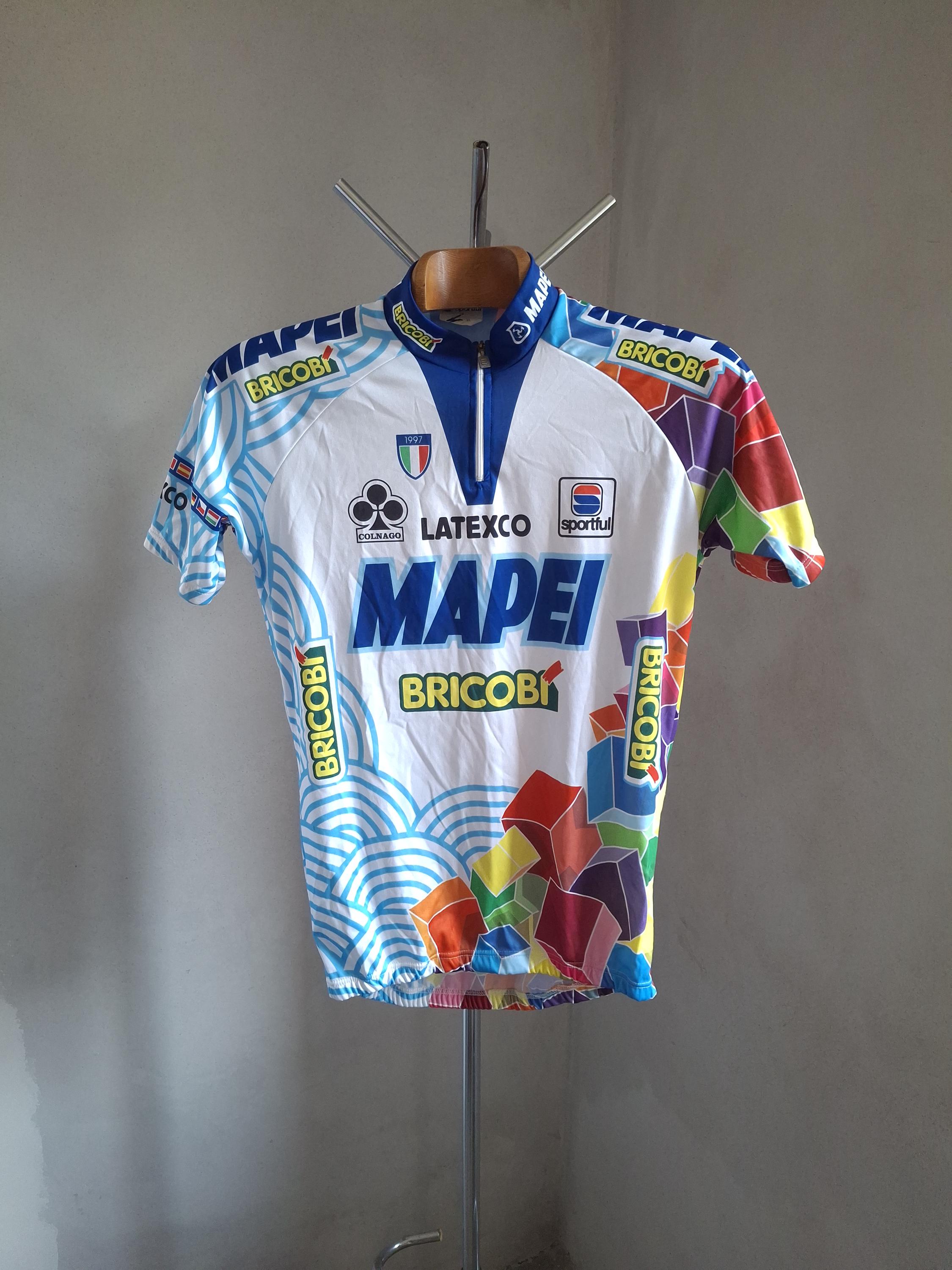 Maillot Vélo Vintage Sportful – Bricobi Mapei Latexco Colnago 1997 – Taille L