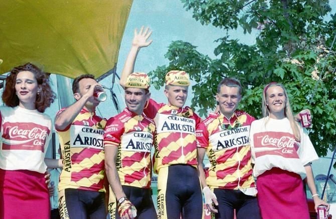Maillot Cyclisme Vintage Ceramiche Ariostea - Taille XL - Original Années 90