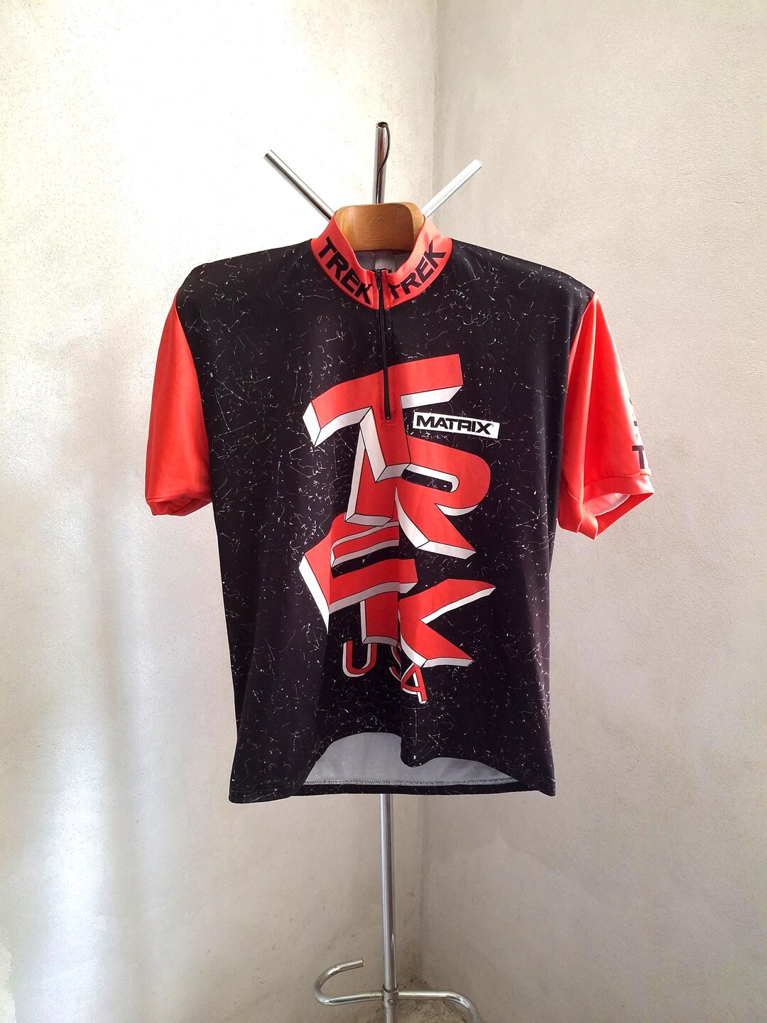 Maillot Cycliste Vintage Descente – Années 90, Taille L Homme, Manches Courtes, Suisse