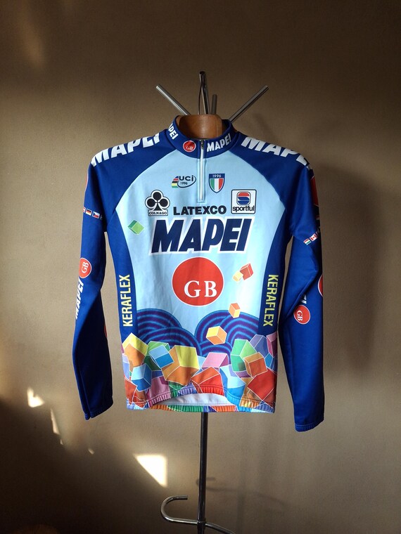 1997 Mapei gb Pro Cycling Italian Long Sleeve Insulated Jersey Size Small M Etsy